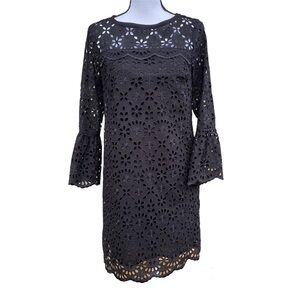 J Crew Bell Sleeve Eyelet Cocktail Dress Size 2 NWT